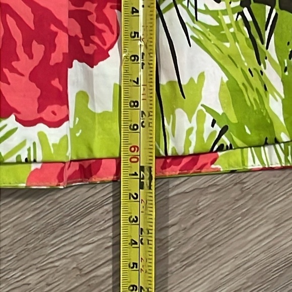 Talbots Women’s Midi Skirt Size 14 Green & Pink Tropical Floral Pleated Colorful - Picture 10 of 10